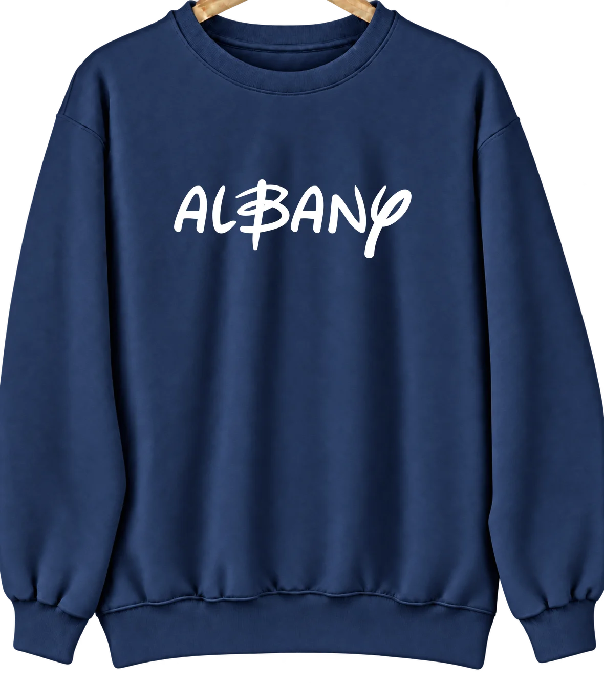 Albany, Illinois Hometown Crewneck — Navy