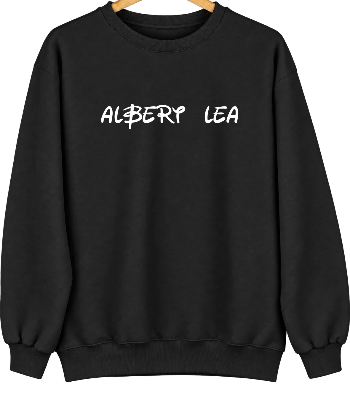 Albert Lea, Minnesota Hometown Crewneck — Black