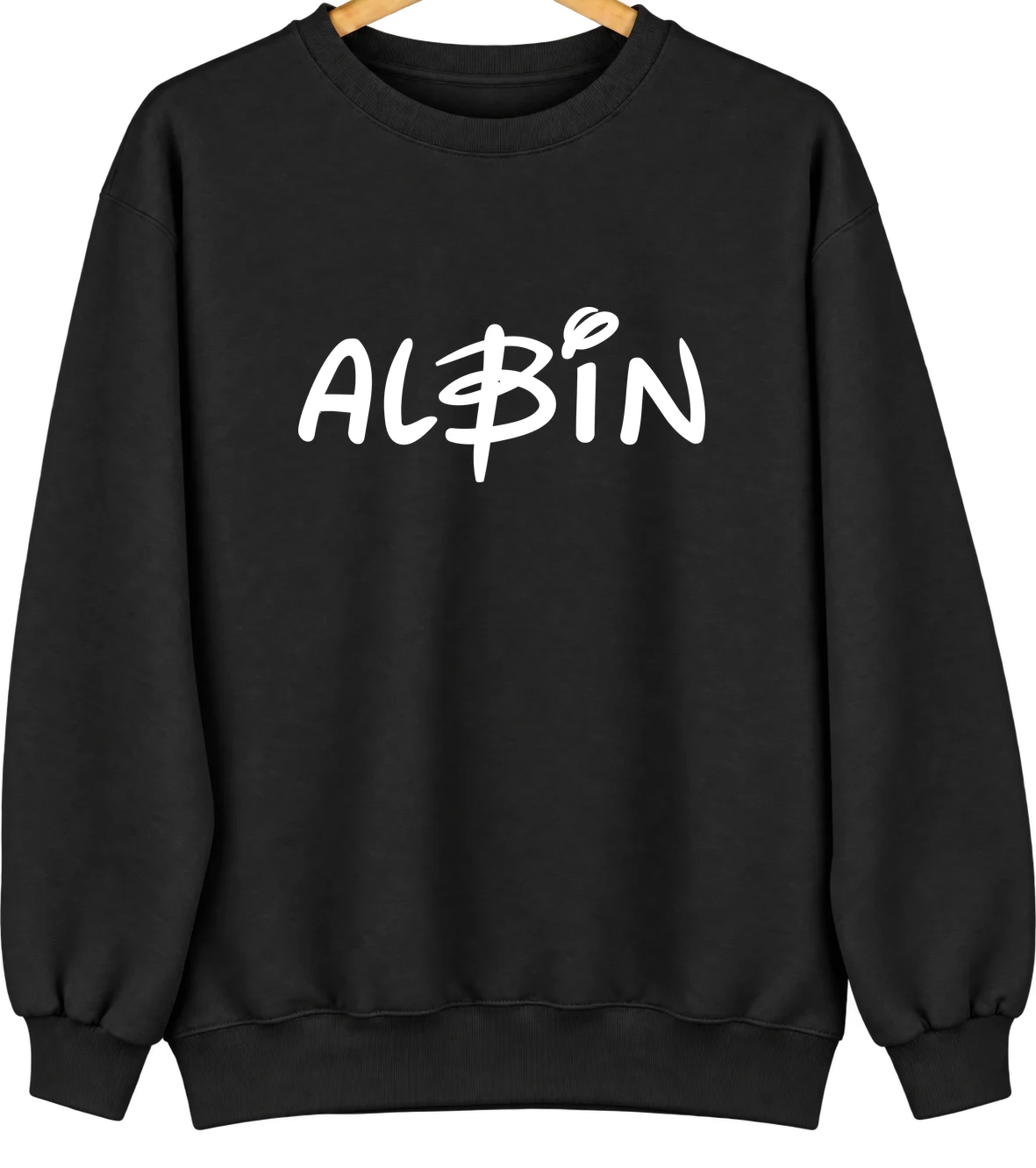 Albin, Wyoming Hometown Crewneck — Black