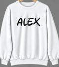 Alex, Oklahoma Hometown Crewneck — White