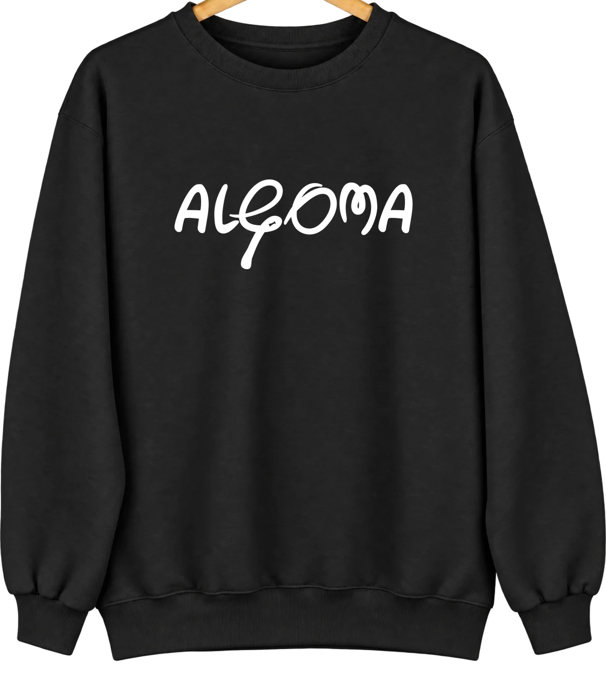 Algoma, Mississippi Hometown Crewneck — Black