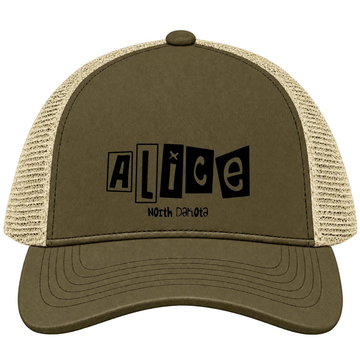 Alice, North Dakota Hometown Trucker Cap