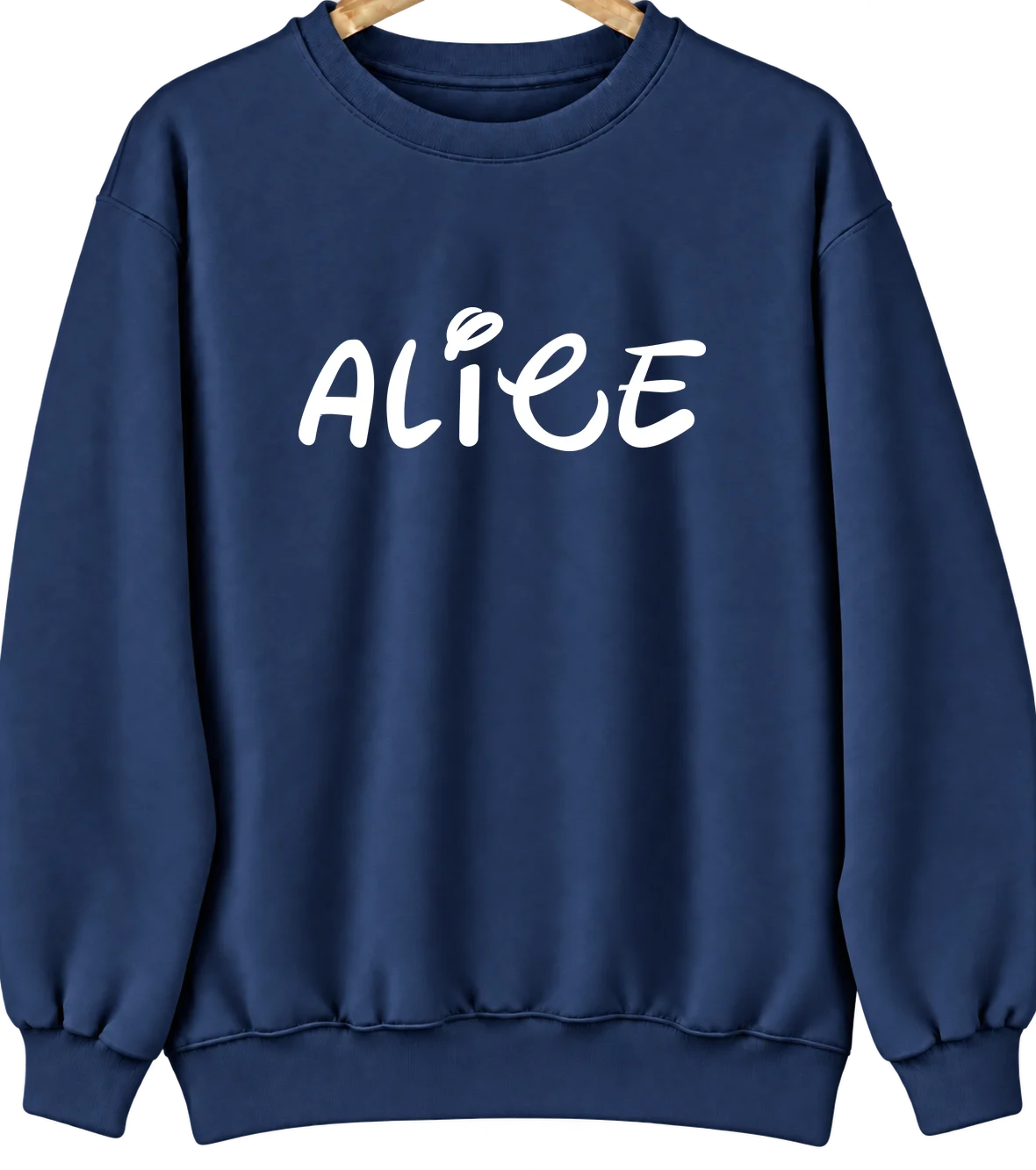 Alice, North Dakota Hometown Crewneck — Navy