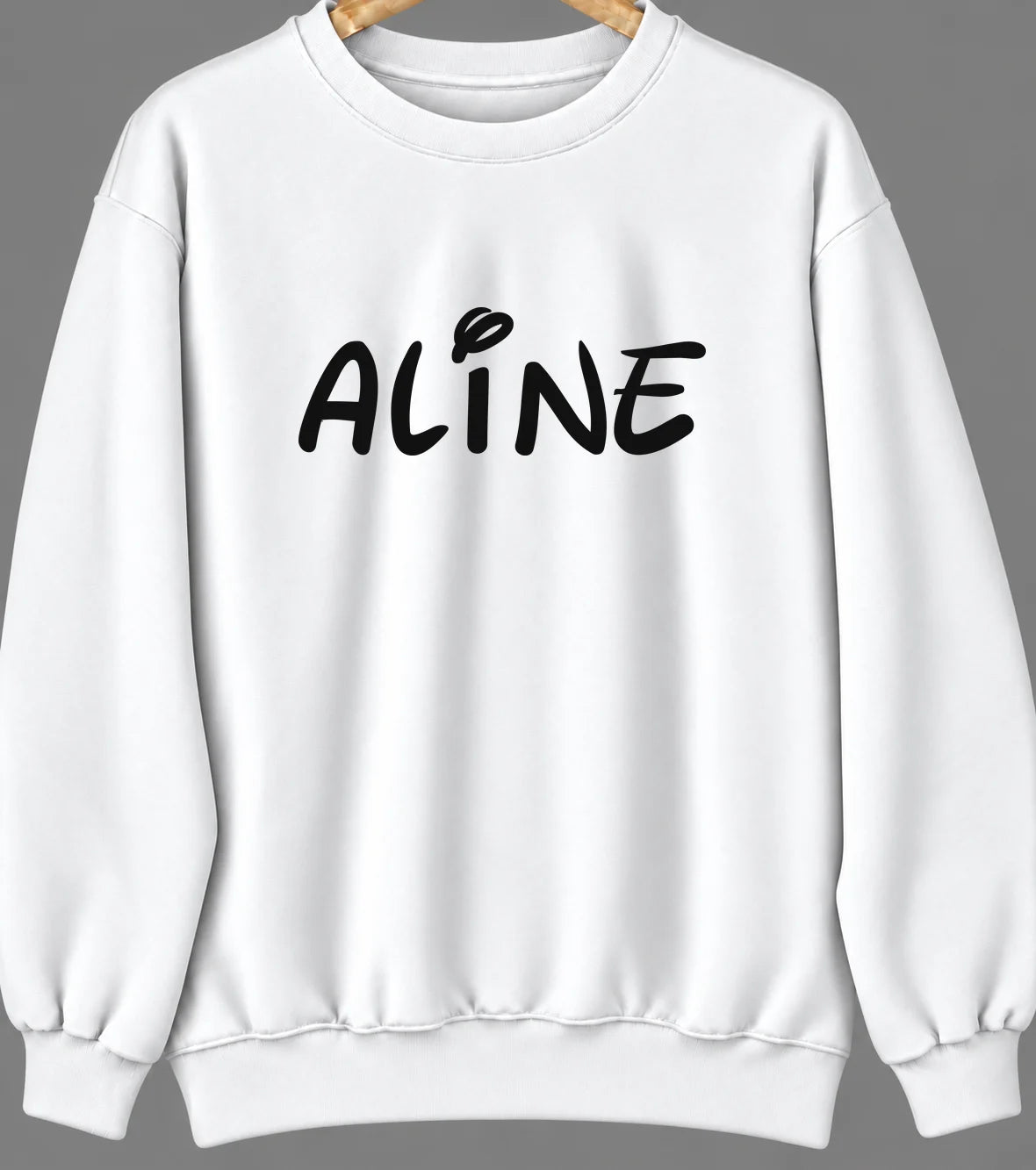 Aline, Oklahoma Hometown Crewneck — White