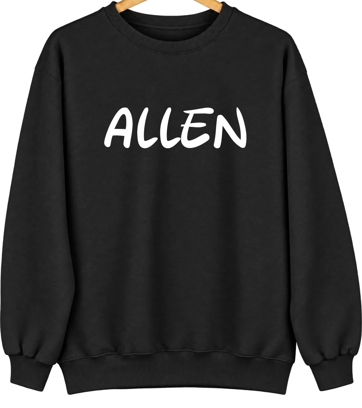 Allen, Oklahoma Hometown Crewneck — Black