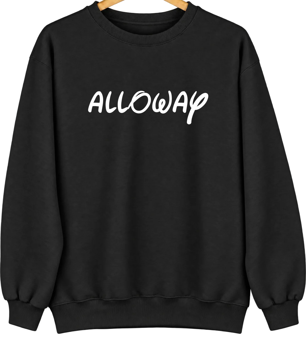 Alloway, New Jersey Hometown Crewneck — Black