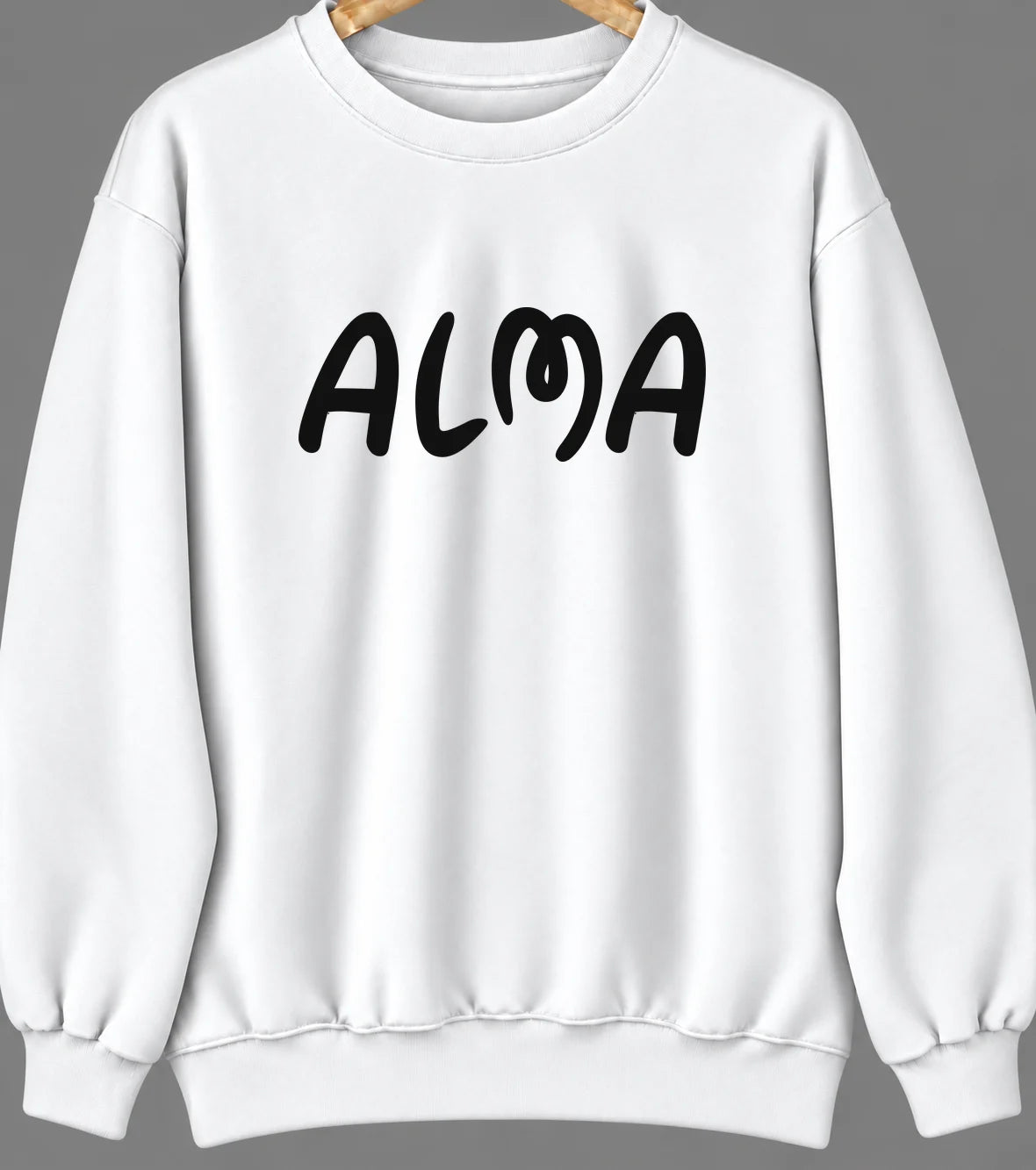 Alma, Colorado Hometown Crewneck — White