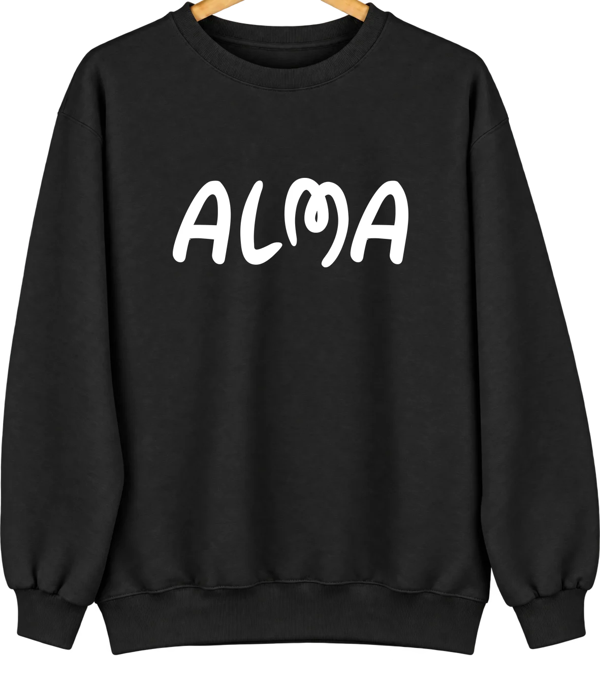 Alma, Missouri Hometown Crewneck — Black