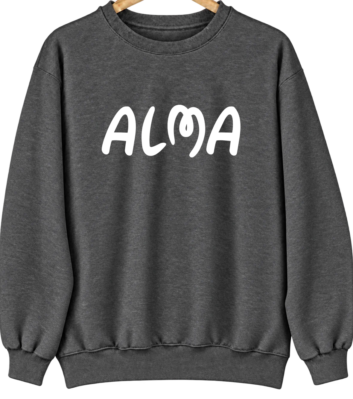 Alma, Texas Hometown Crewneck — Dark Heather