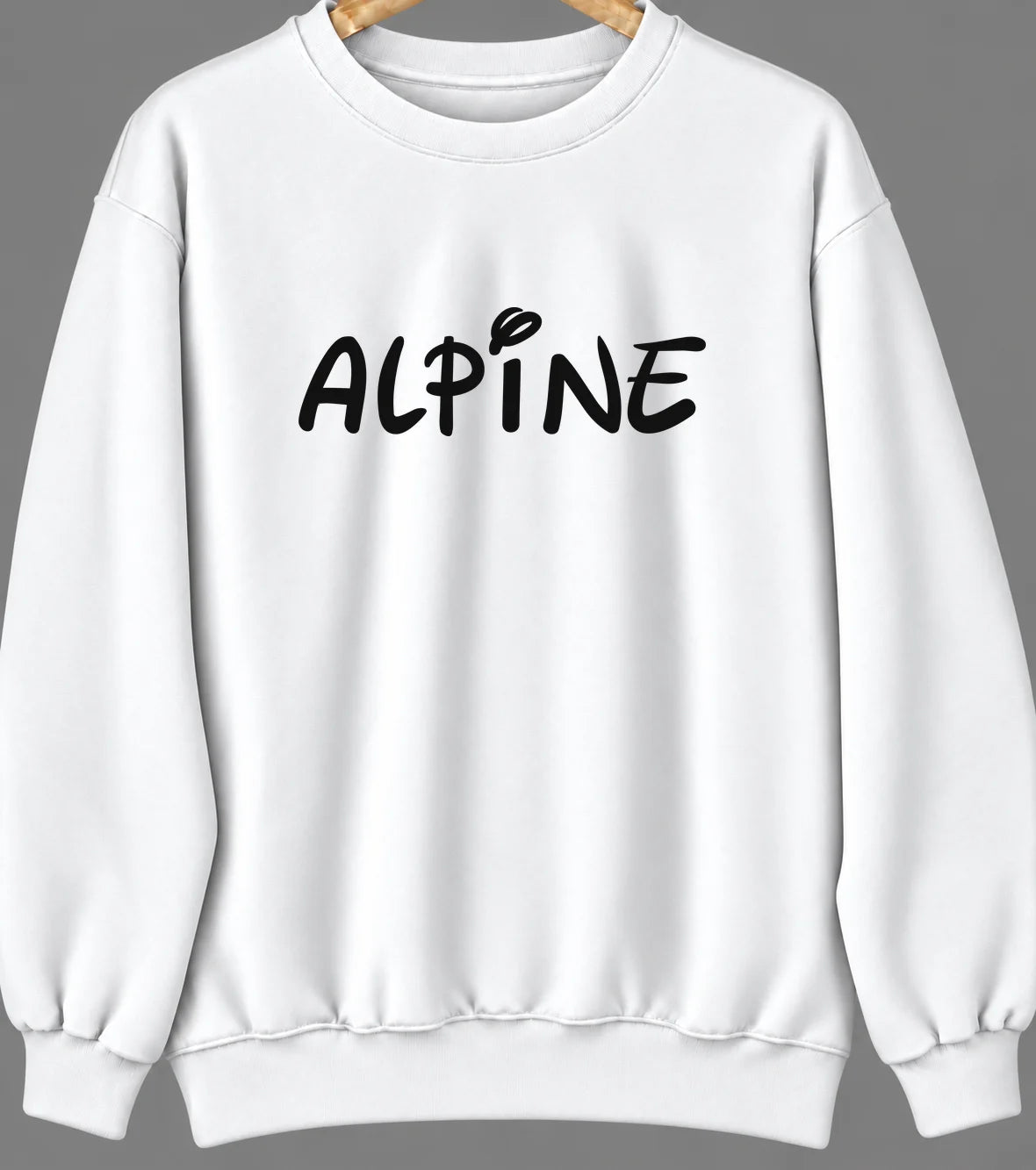 Alpine, Arkansas Hometown Crewneck — White