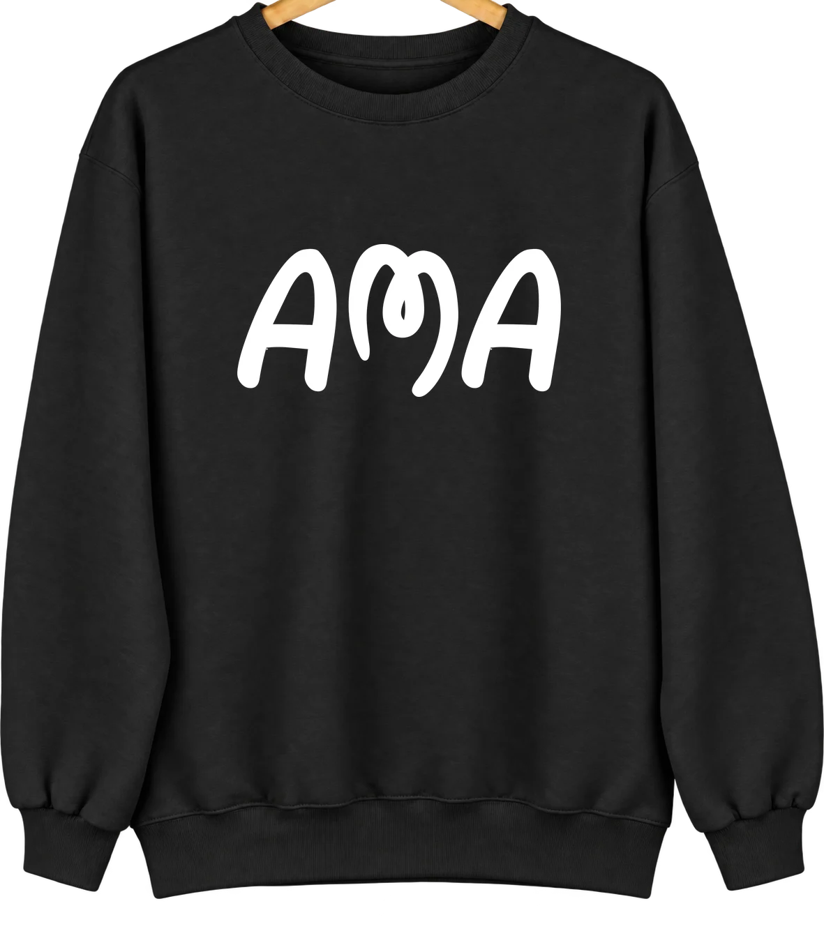 Ama, Louisiana Hometown Crewneck — Black