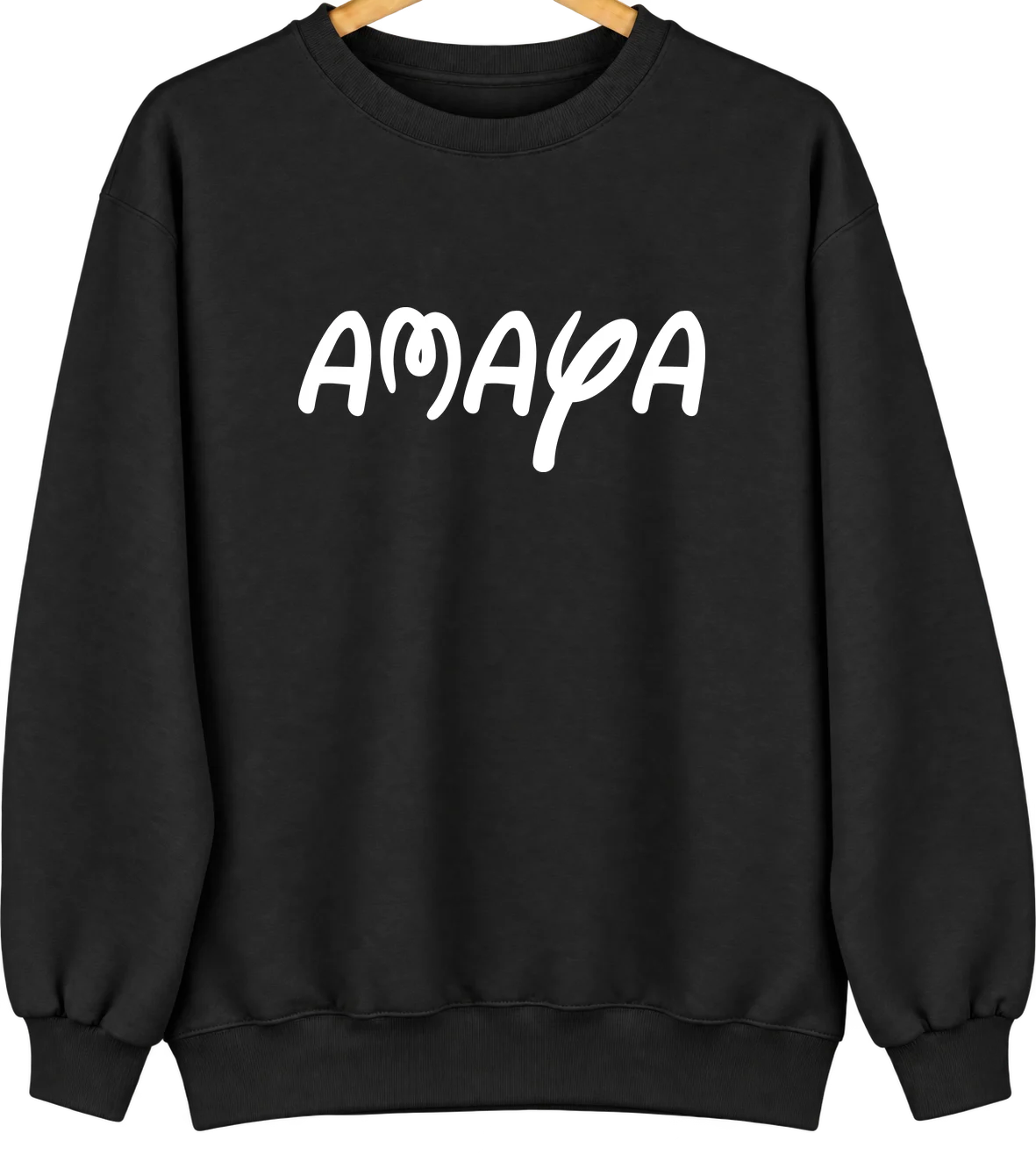 Amaya, Texas Hometown Crewneck — Black
