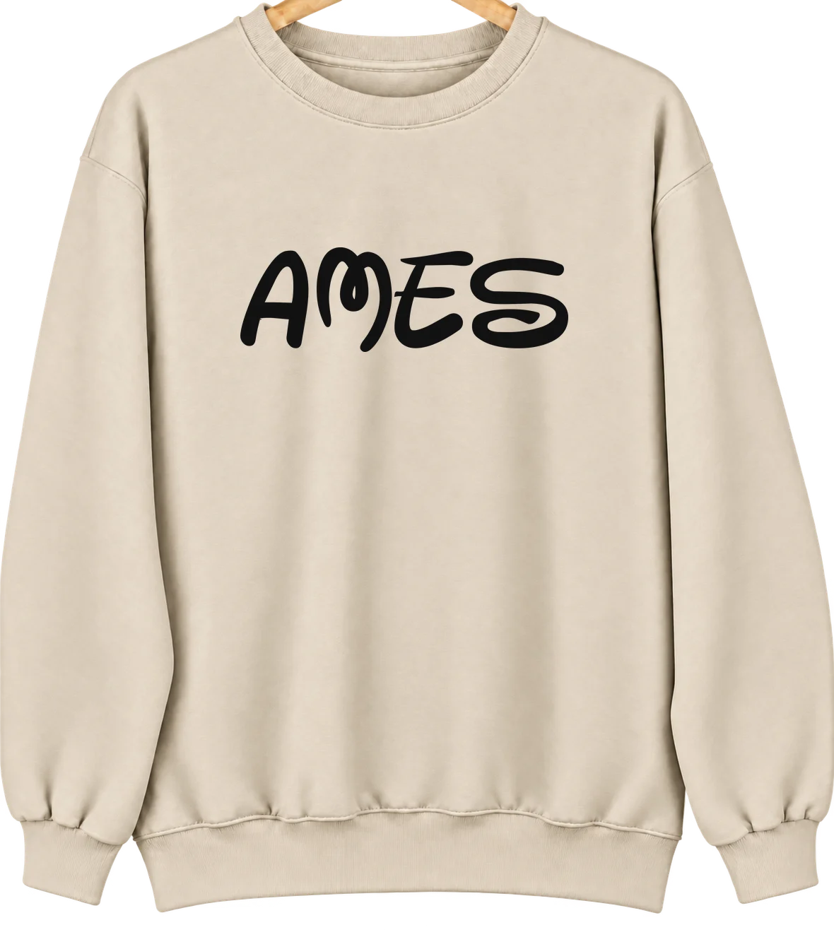 Ames, Texas Hometown Crewneck — Sand