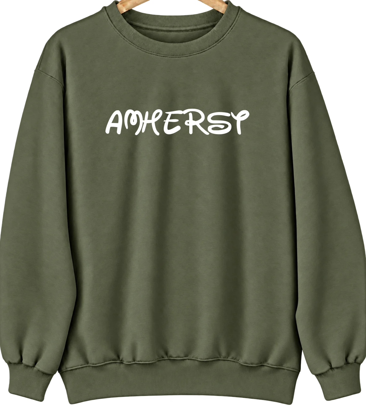 Amherst, Colorado Hometown Crewneck — Military Green