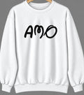 Amo, Indiana Hometown Crewneck — White