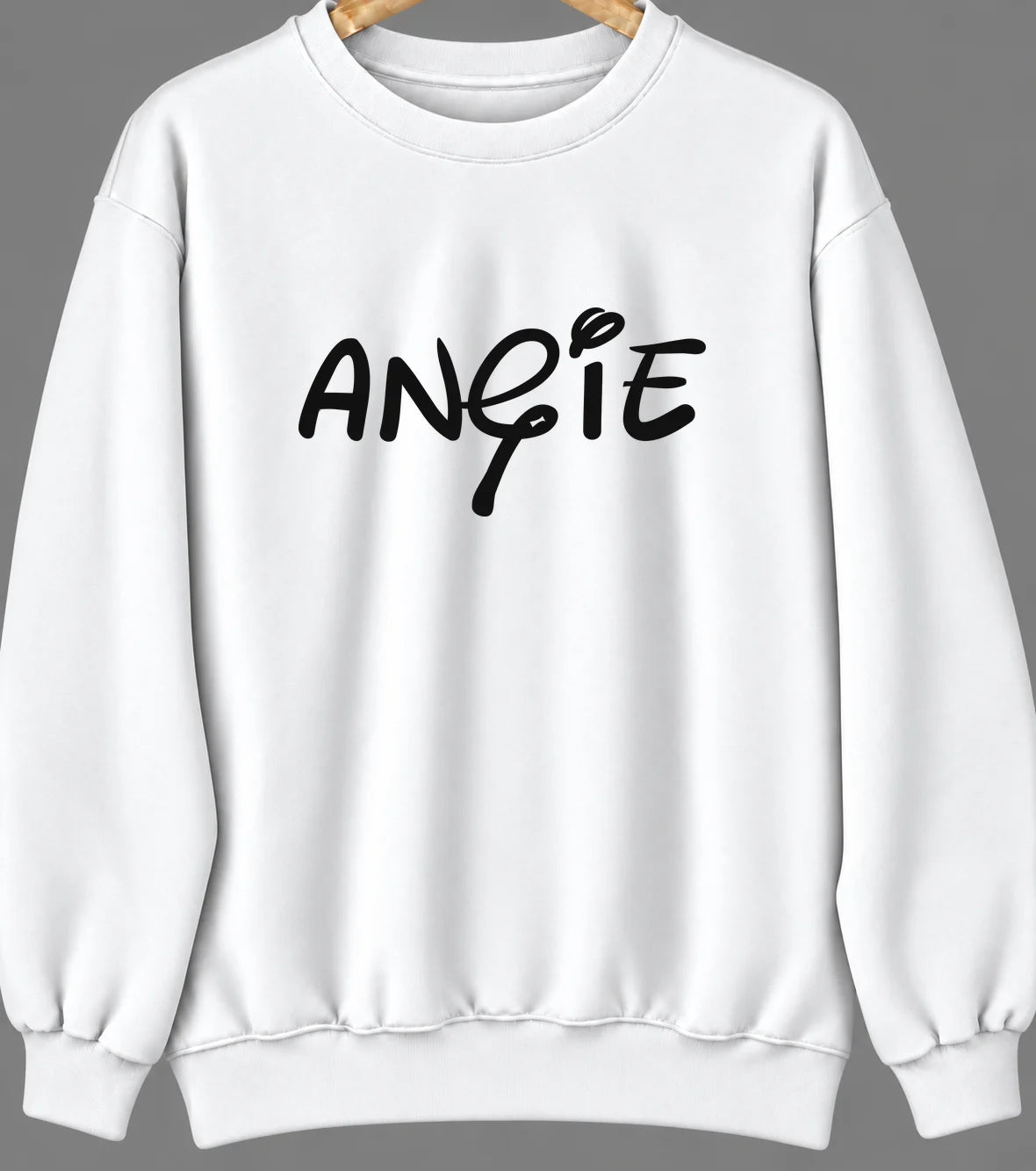 Angie, Louisiana Hometown Crewneck — White