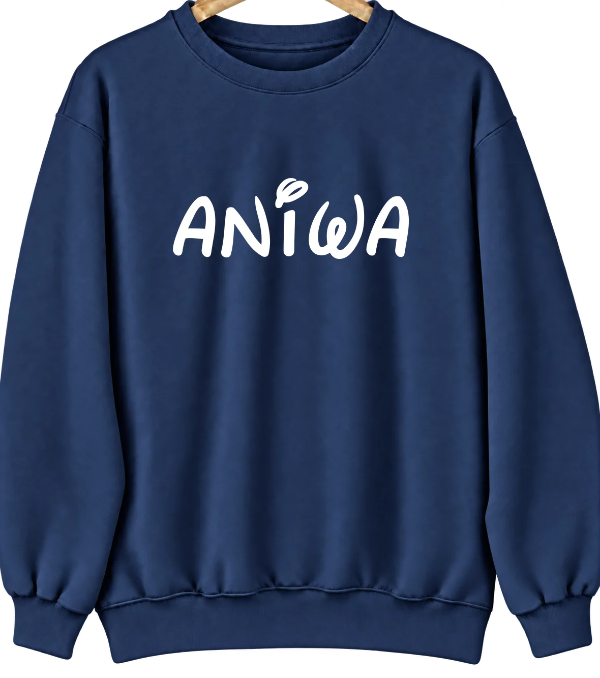 Aniwa, Wisconsin Hometown Crewneck — Navy