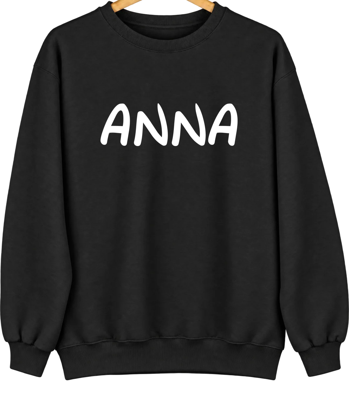 Anna, Ohio Hometown Crewneck — Black