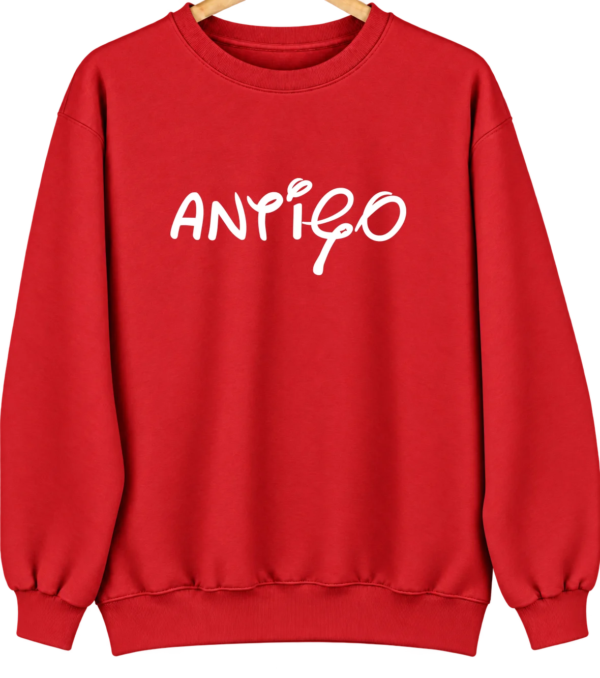 Antigo, Wisconsin Hometown Crewneck — Red