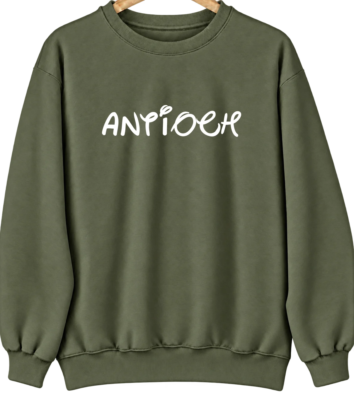 Antioch, Illinois Hometown Crewneck — Military Green