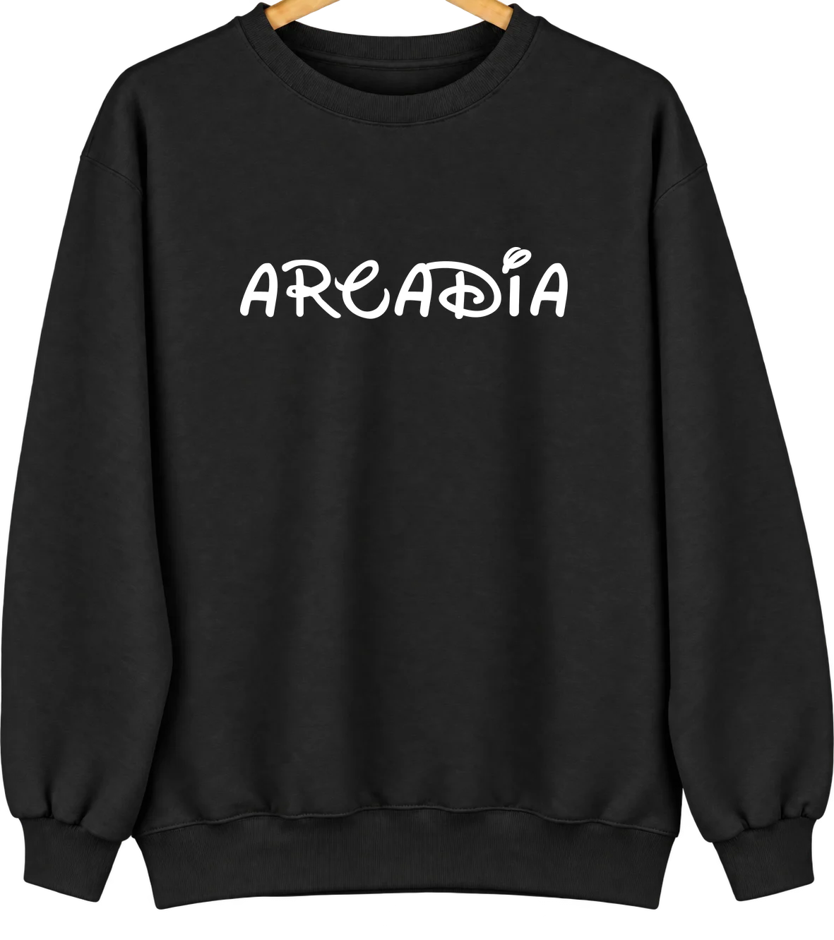 Arcadia, Missouri Hometown Crewneck — Black