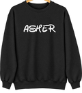 Asher, Oklahoma Hometown Crewneck — Black