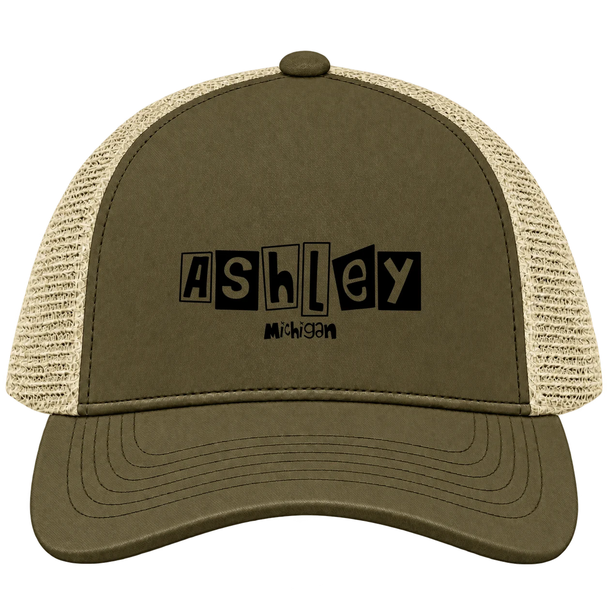 Ashley, Michigan Hometown Trucker Cap
