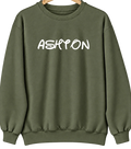Ashton, South Dakota Hometown Crewneck — Military Green