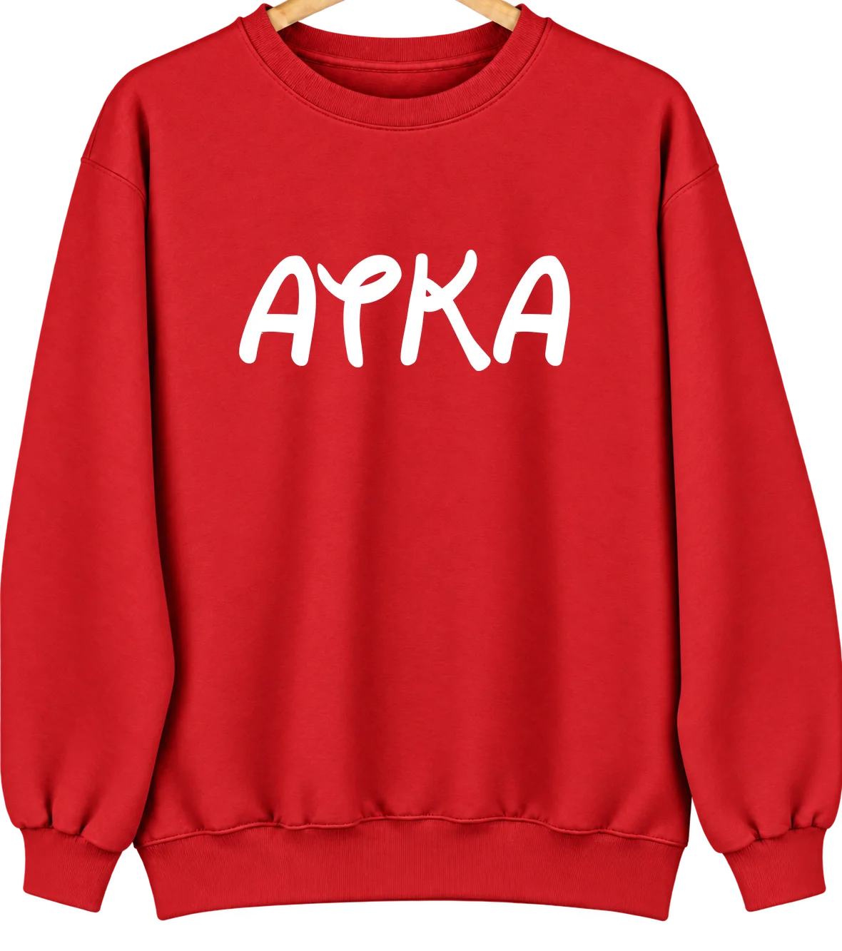 Atka, Alaska Hometown Crewneck — Red