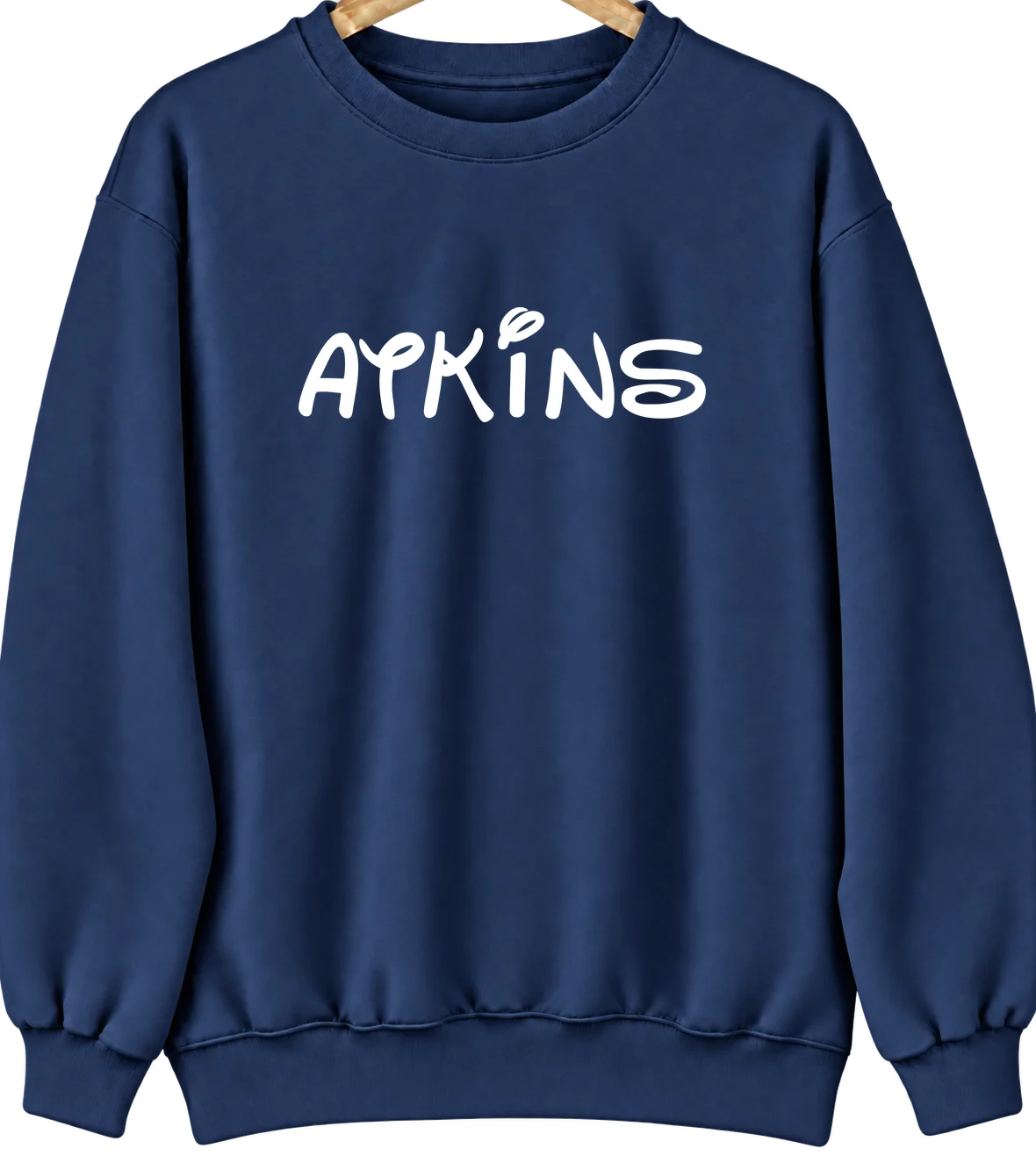 Atkins, Iowa Hometown Crewneck — Navy