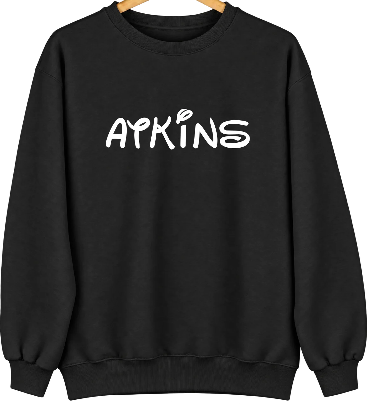Atkins, Virginia Hometown Crewneck — Black