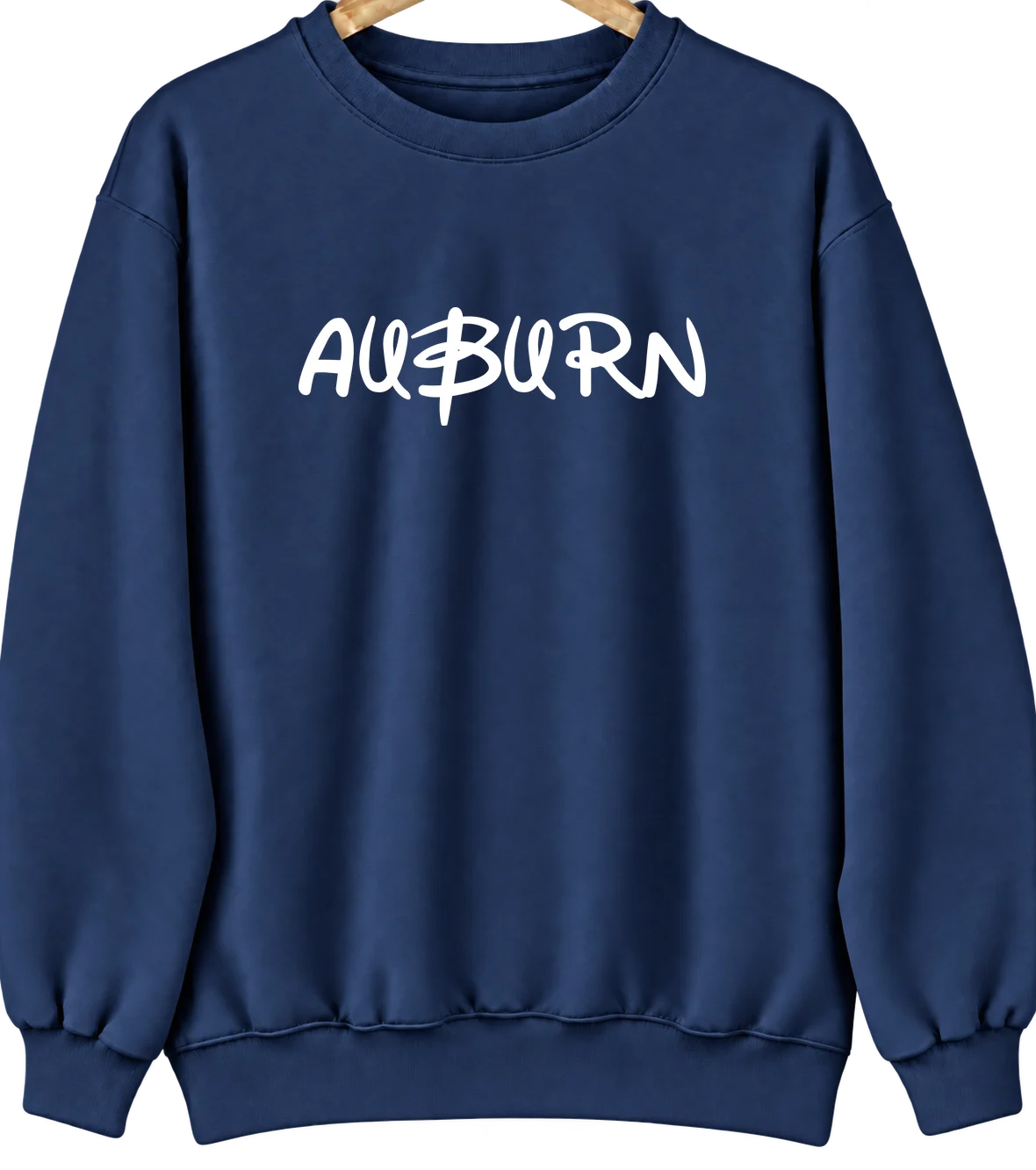 Auburn, Kansas Hometown Crewneck — Navy