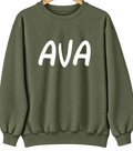Ava, Missouri Hometown Crewneck — Military Green