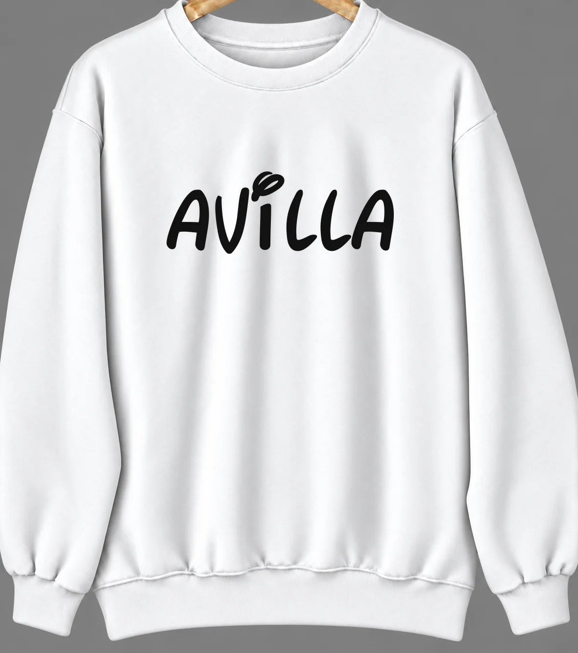 Avilla, Missouri Hometown Crewneck — White