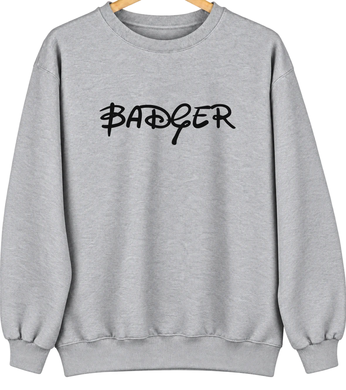 Badger, Minnesota Hometown Crewneck — Sport Grey
