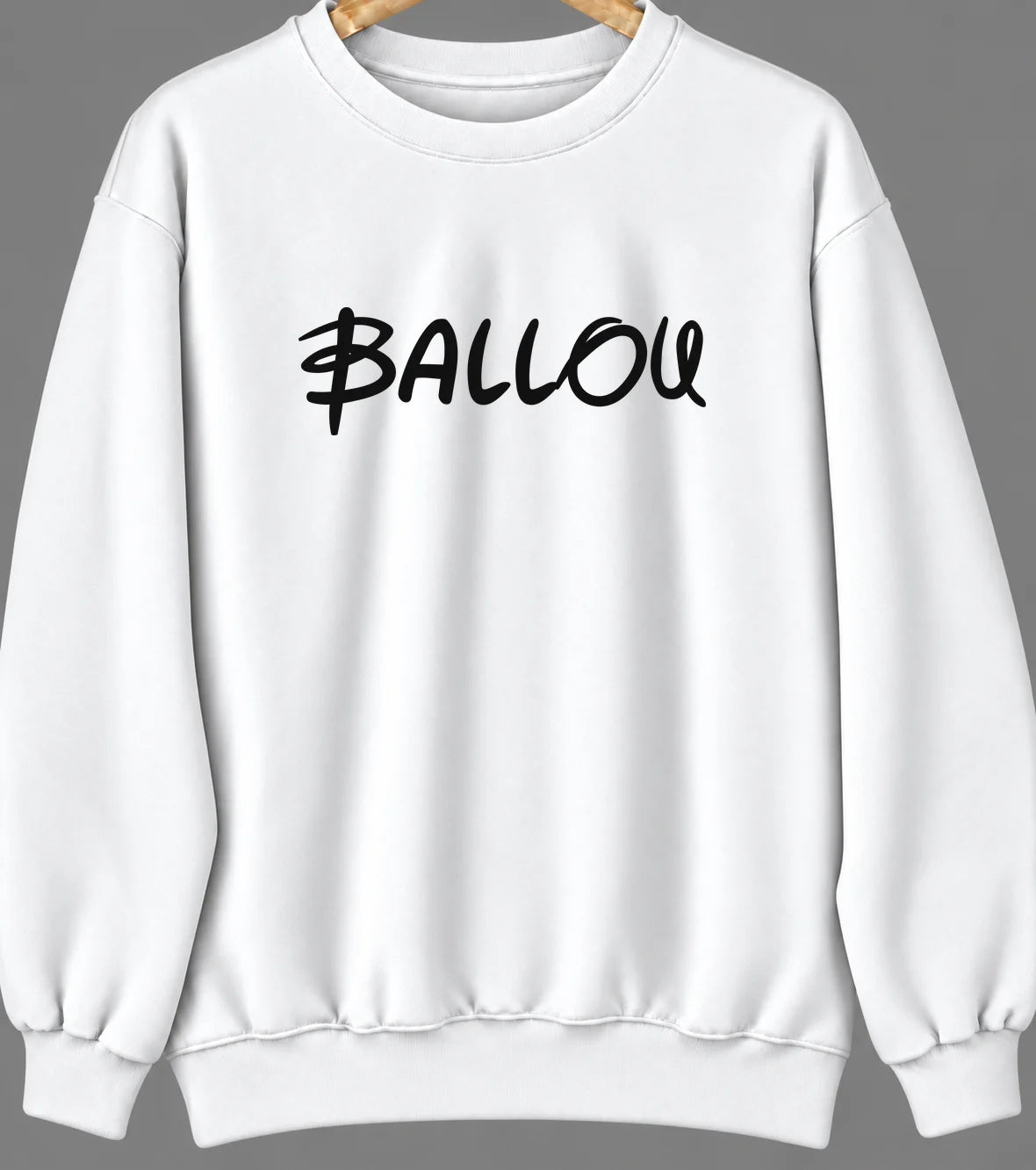 Ballou, Oklahoma Hometown Crewneck — White