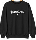 Bangor, Maine Hometown Crewneck — Black