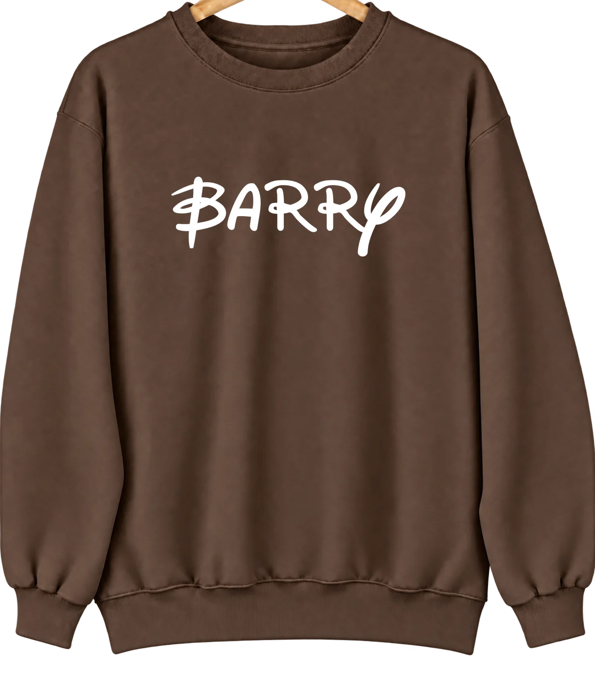 Barry, Minnesota Hometown Crewneck — Brown