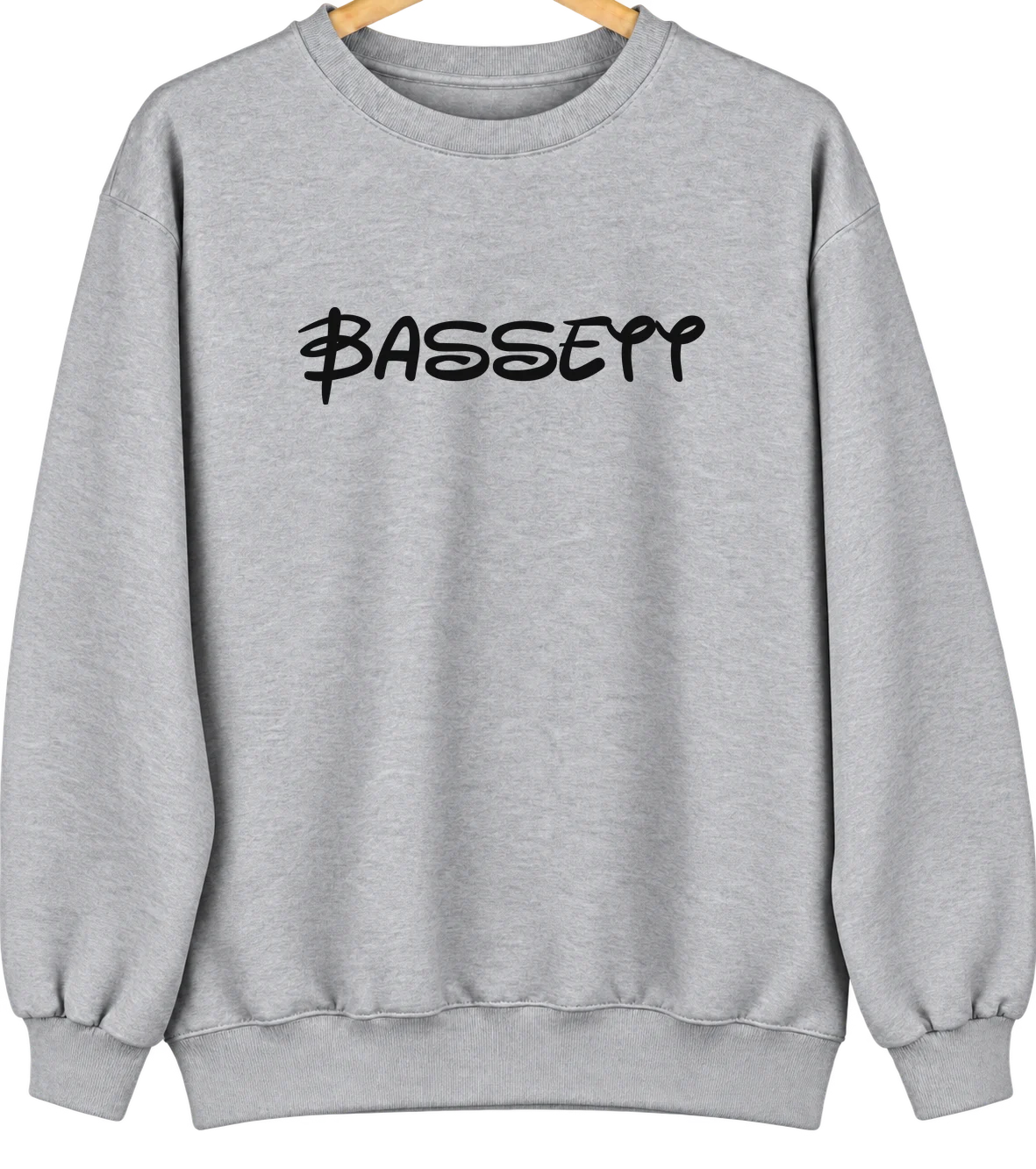 Bassett, Virginia Hometown Crewneck — Sport Grey