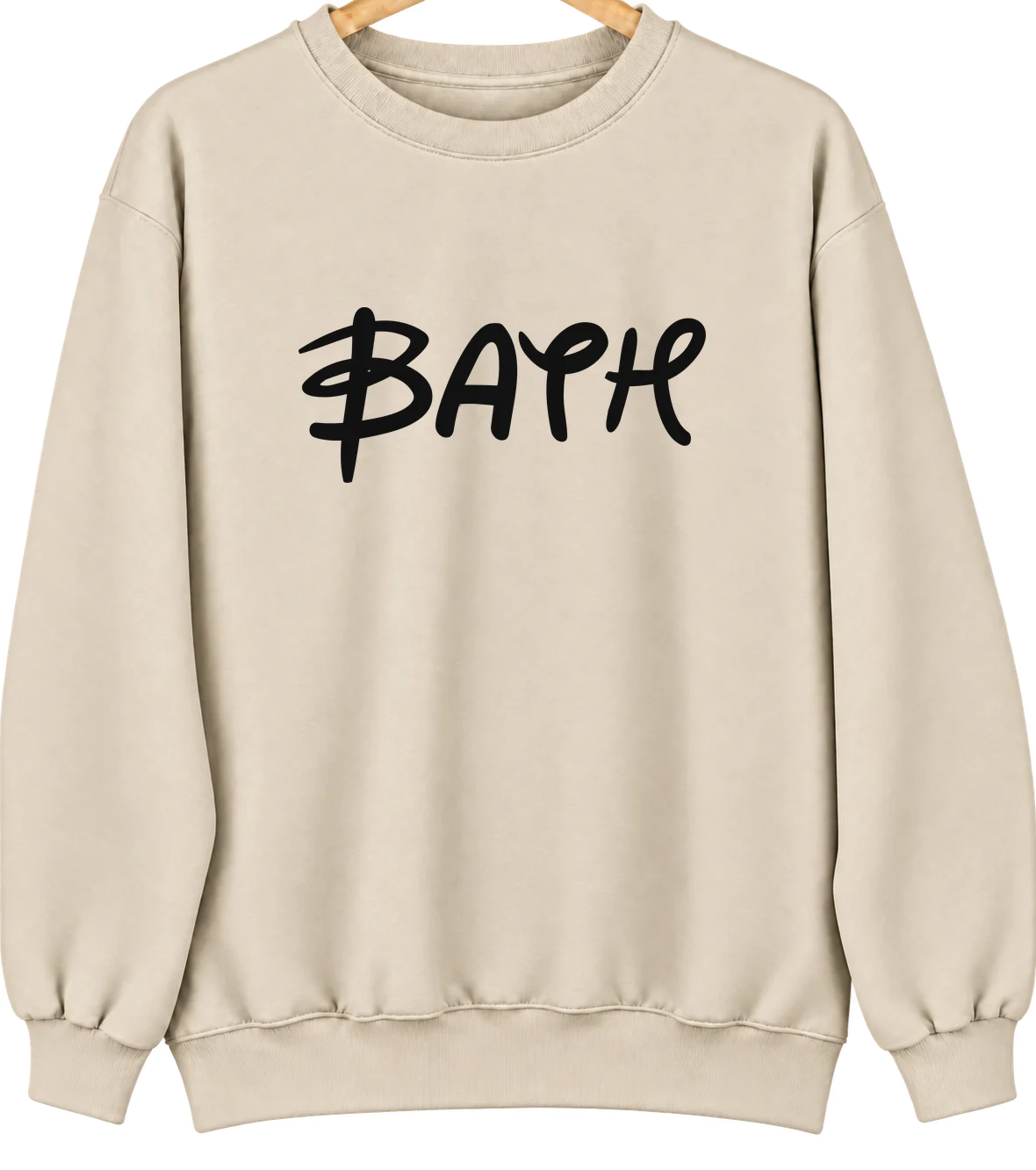Bath, Maine Hometown Crewneck — Sand