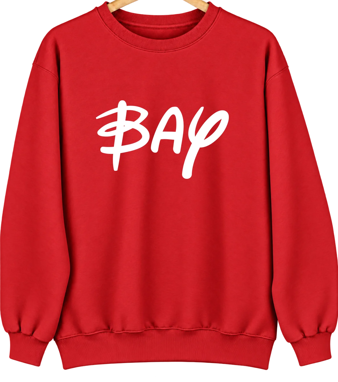 Bay, Arkansas Hometown Crewneck — Red