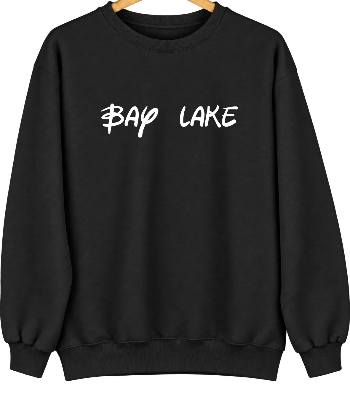 Bay Lake, Florida Hometown Crewneck — Black
