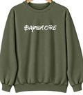 Bayshore, North Carolina Hometown Crewneck — Military Green