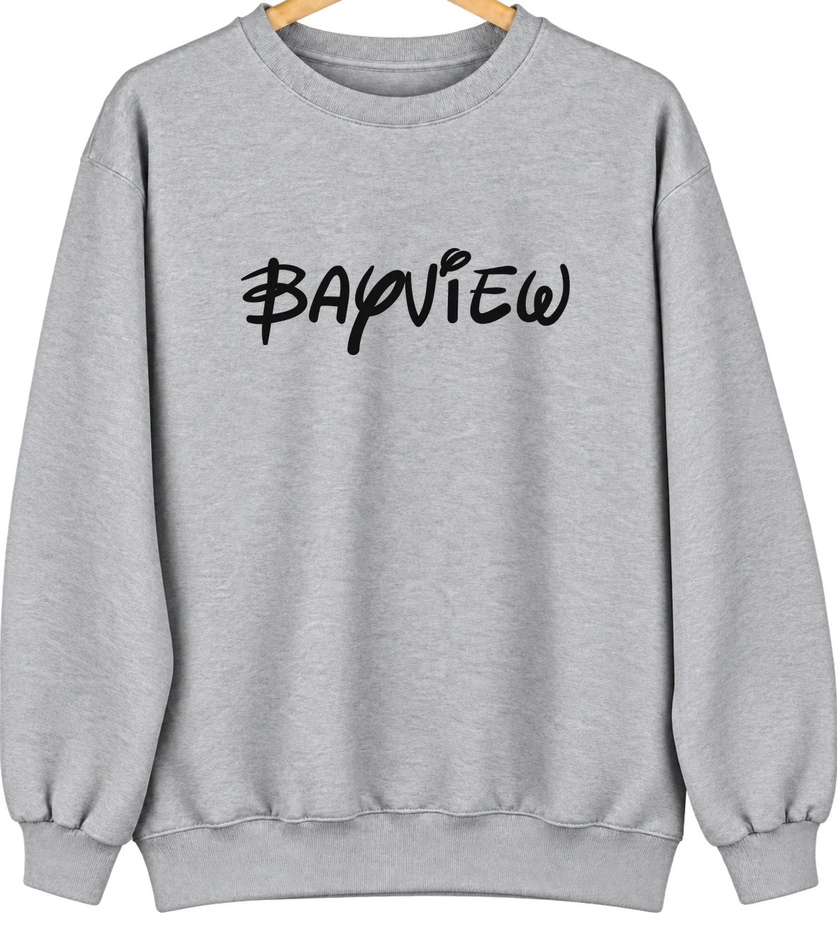 Bayview, Texas Hometown Crewneck — Sport Grey