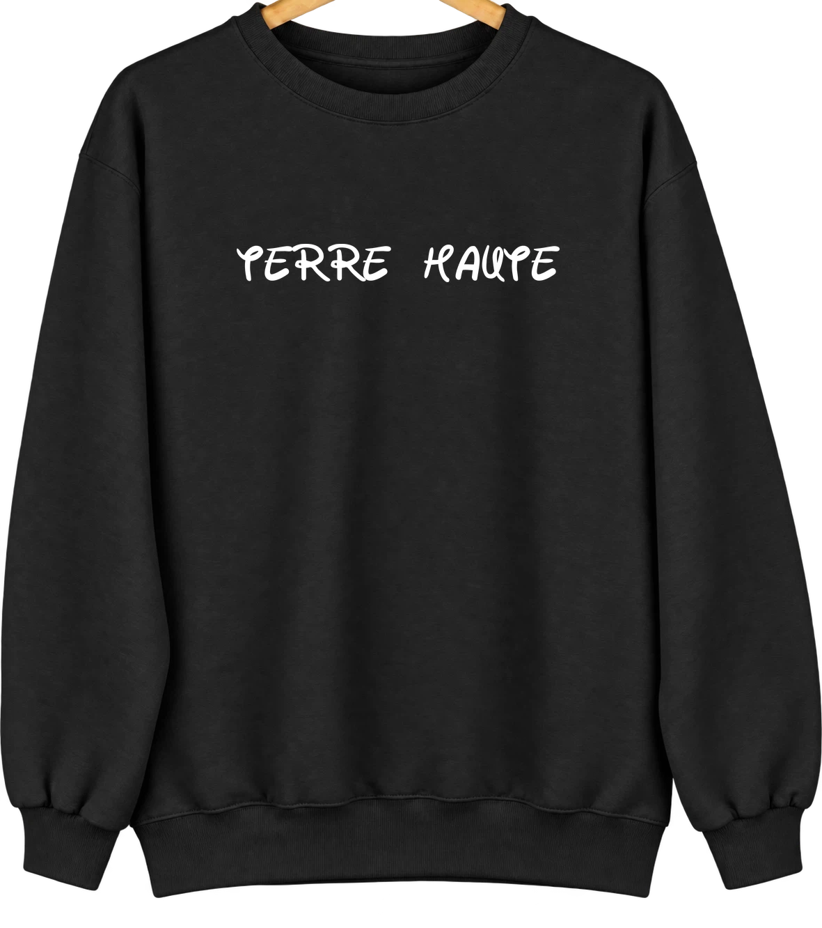 Terre Haute, Indiana Hometown Crewneck — Black