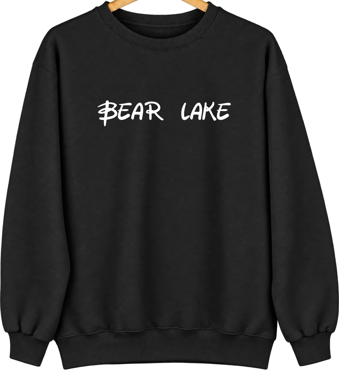 Bear Lake, Pennsylvania Hometown Crewneck — Black