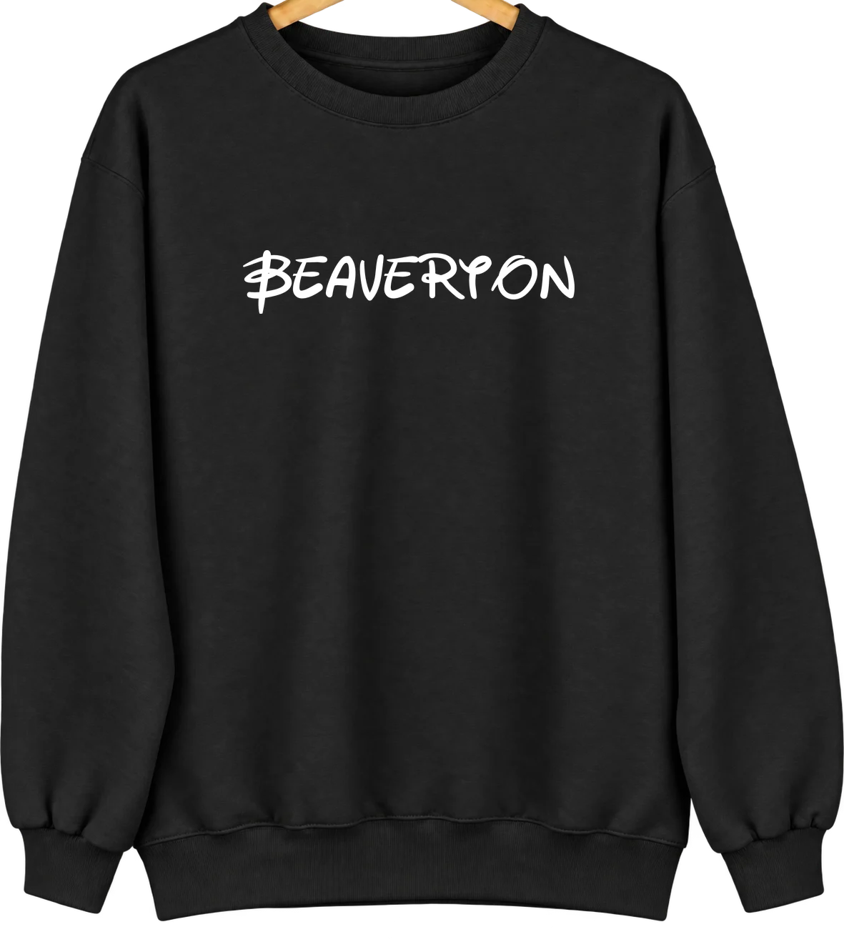 Beaverton, Michigan Hometown Crewneck — Black