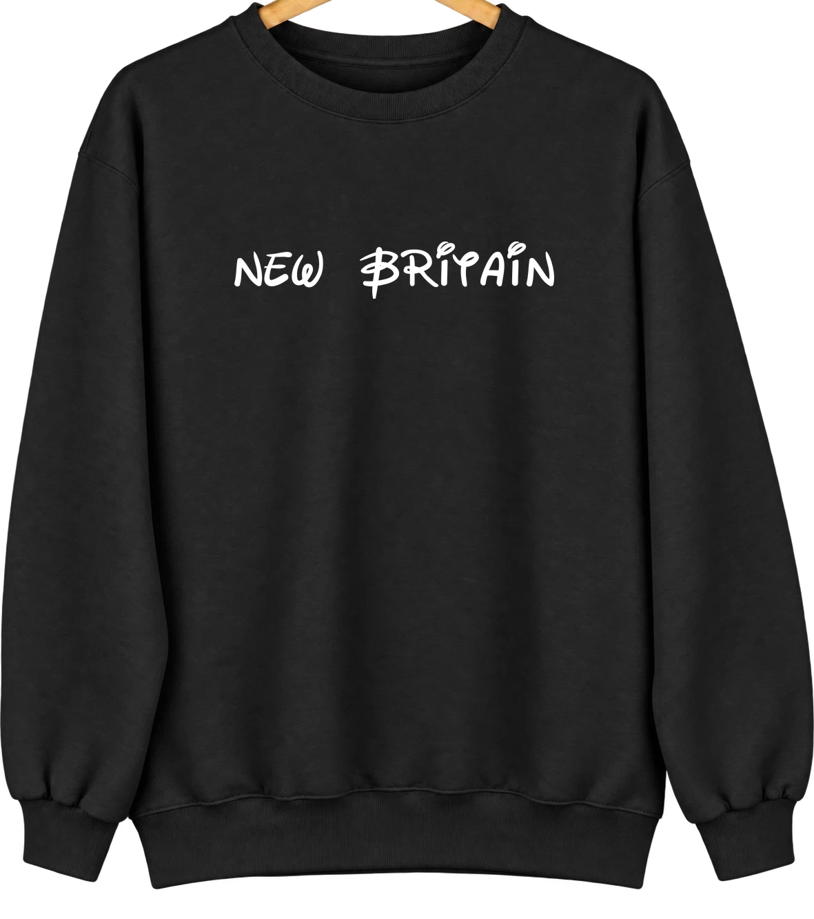 New Britain, Connecticut Hometown Crewneck — Black