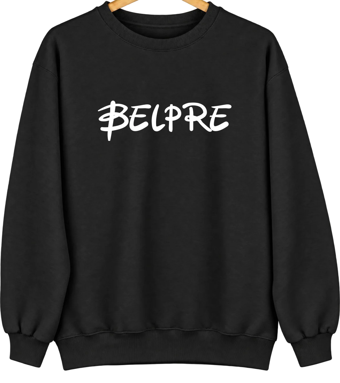 Belpre, Kansas Hometown Crewneck — Black