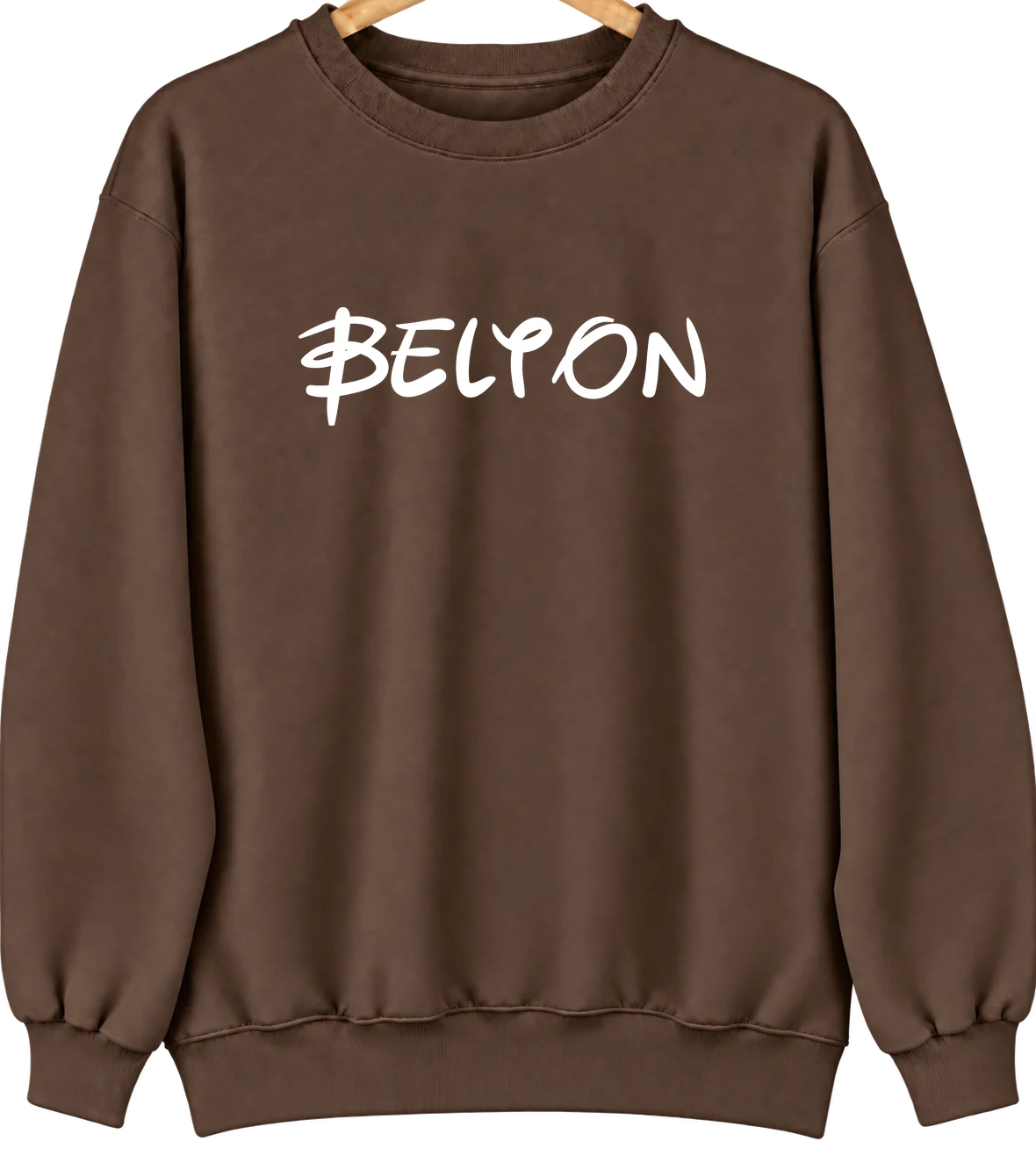 Belton, South Carolina Hometown Crewneck — Brown